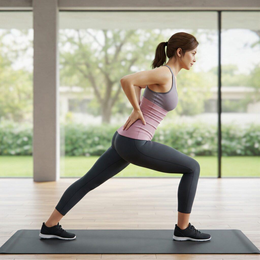 benefits-of-stretching a women do stretching exercises, shows benefits of stretching